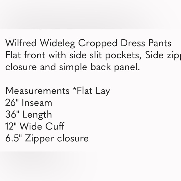 Wilfred Black Wide-leg Cropped Pants - Picture 7 of 7